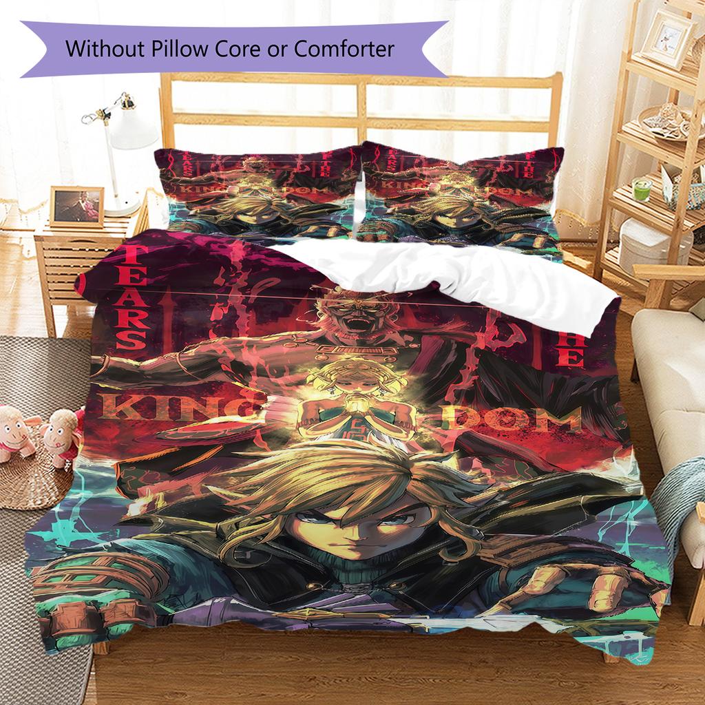 Fantasy and action Pattern Bedding Quilt Set Quilt Cover Pillowcase Home Decoration Birthday Gift (1 * duvet cover + 2 * pillowcase, without core)