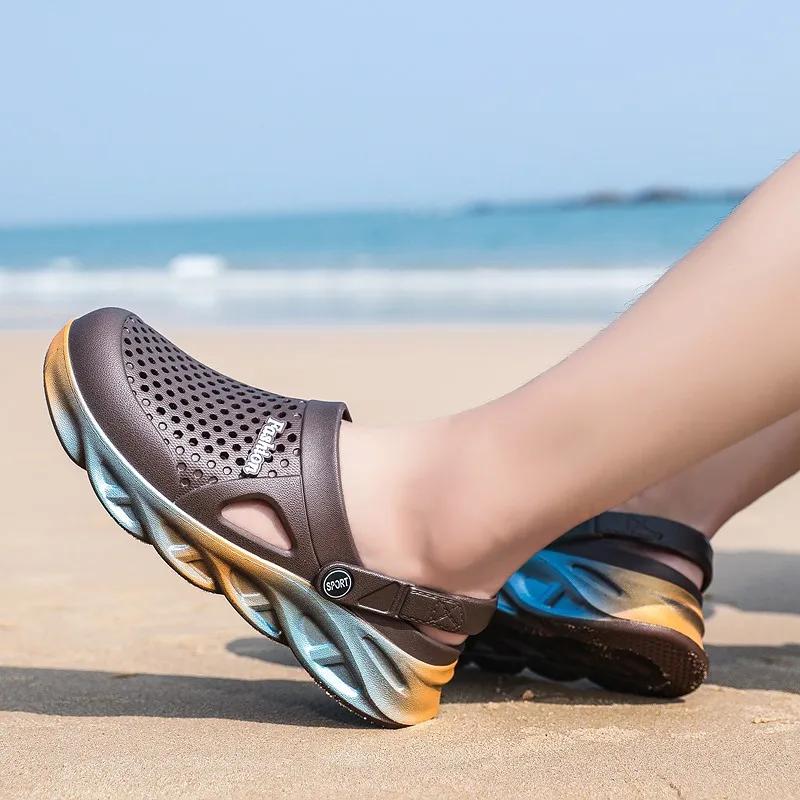 New Summer Men Sandals Eva Lightweight Beach Outdoor Designed Women Slippers Bathroom Non-slip Shoes for Man Hot Popular Model