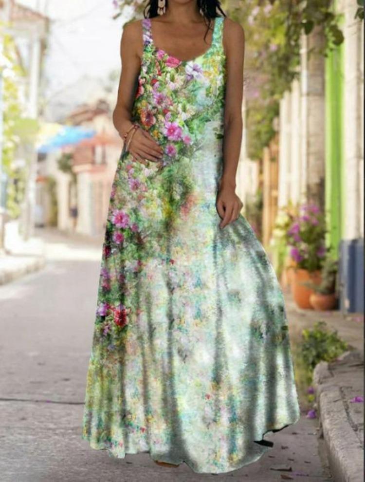 2025 Bohemian Off Shoulder Strapless 3D Tie Dye Dress