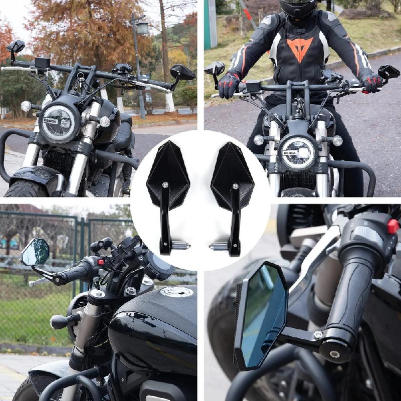 2pcs Motorcycle Handlebar End Side Mirrors Aluminum Alloy 7/8inch Universal Rearview Mirrors For DUKE250 DUKE390 MT03 CB650R