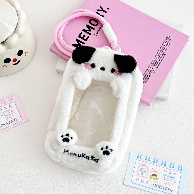 Cartoon Animal Plush Storage Bags for 13cm Cute Doll Display Plastic Protector Case Zipper Cosmetic Bag for Women Traveling Bags