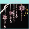 Christmas Acrylic Snowflake Ice Trident Decorations Pack With Pvc For Holiday Tree And Celebration