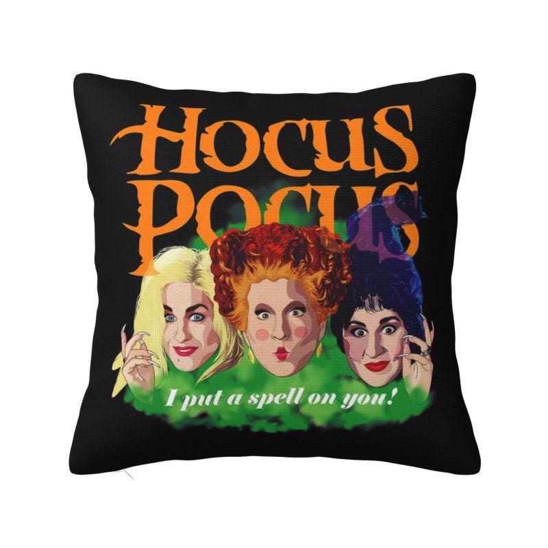 Custom Hocus Pocus Halloween Sanderson Sisters Throw Pillow Case Modern Cushion Cover Square Pillowcase