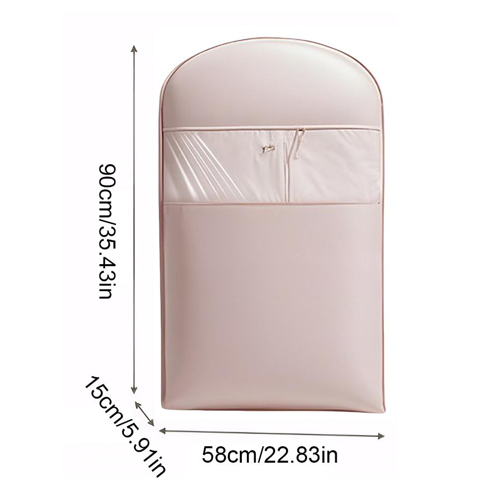 Hanging Garment Bag With Self Compression Zipper Dust Cover Clothes Bags Space Saving Transparent Dust Cover For Closet Storage