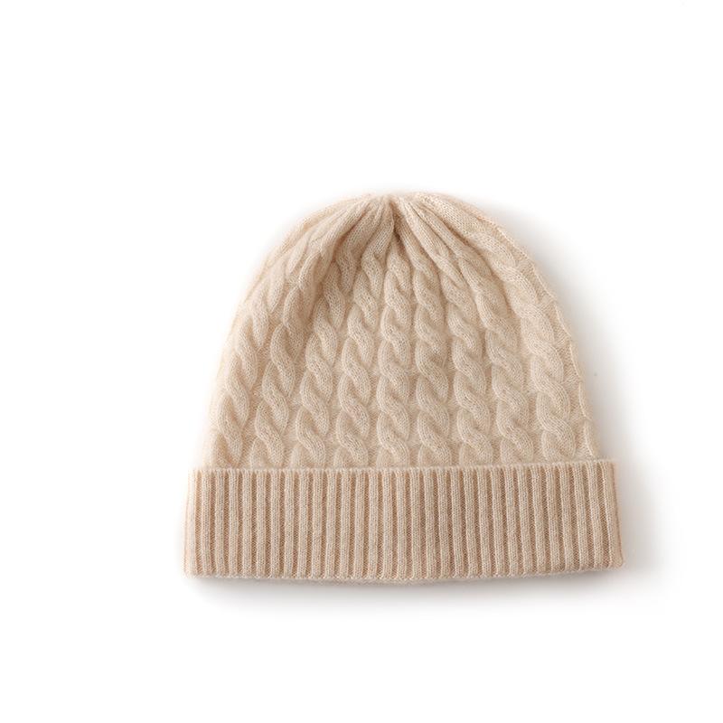 Soft Cashmere Hat Autumn and Winter New Style Casual Ear Protection Cuff Hat for Men and Women Twisted Fashion Knitted Hat