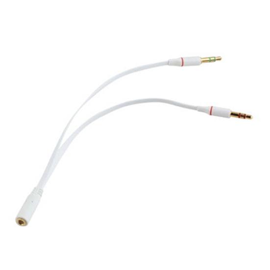 3.5mm AUX Audio Mic kabel splittera słuchawki adapter do słuchawek żeński na 2 męskie