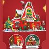 WOMA TOY C0276 Kids Plastic Xmas Snow Christmas Scene House Building Block Construction Toy
