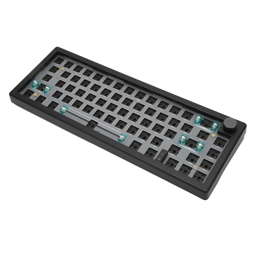 67 Keys DIY Mechanical Keyboard Kit with RGB Knob Wireless 2.4G Bluetooth 5.0 Type C Wired Hot Swappable Barebones