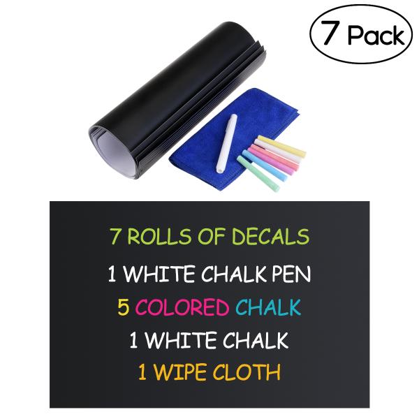 Buy 7pcs Chalkboard Wall Sticker 30*45cm Blackboard Decal Chalk Board ...