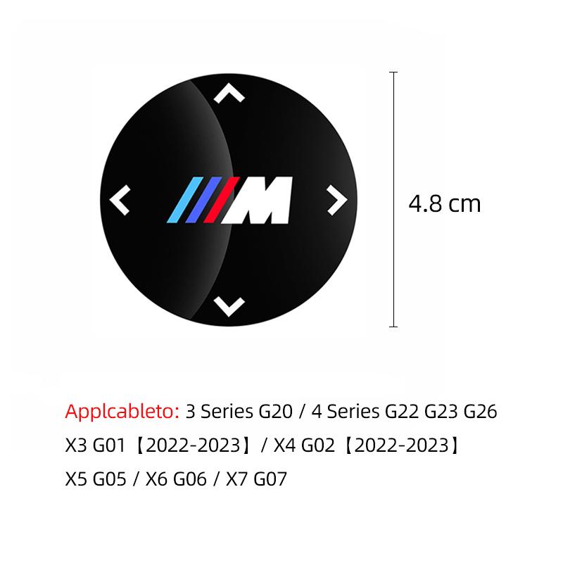 Car Multimedia Button Cover Trim Knob Sticker For BMW M Power M3 M4 M5 G42 G30 G20 E39 E36 E87 E53 F44 F34 G23 G15 G16 X3 X4 X5