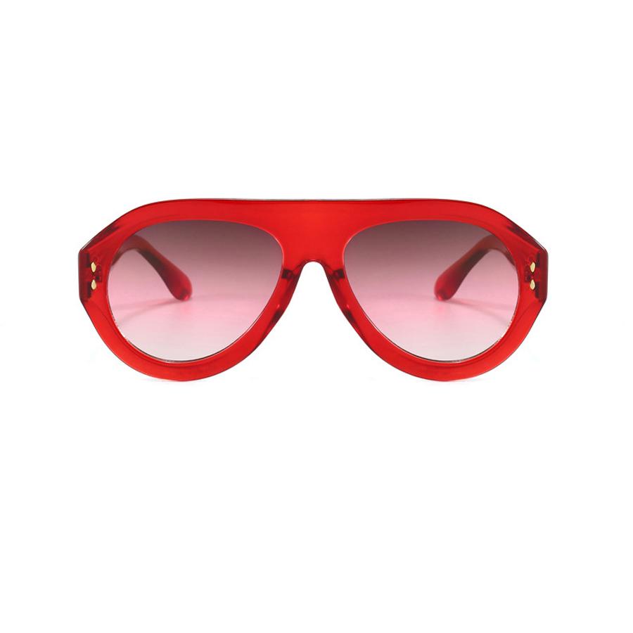 Vintage Flat Top Pilot Sunglasses Women For Men Luxury Brand Designer Sun Glasses Punk Anti Blue Light Glasses Optical Big Frame