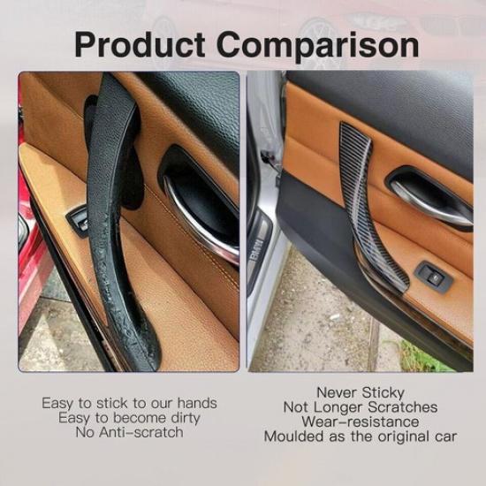2PCS RH Interior Door Pull Handle Trim Cover For BMW 3 Series E90 E91 328i 335i