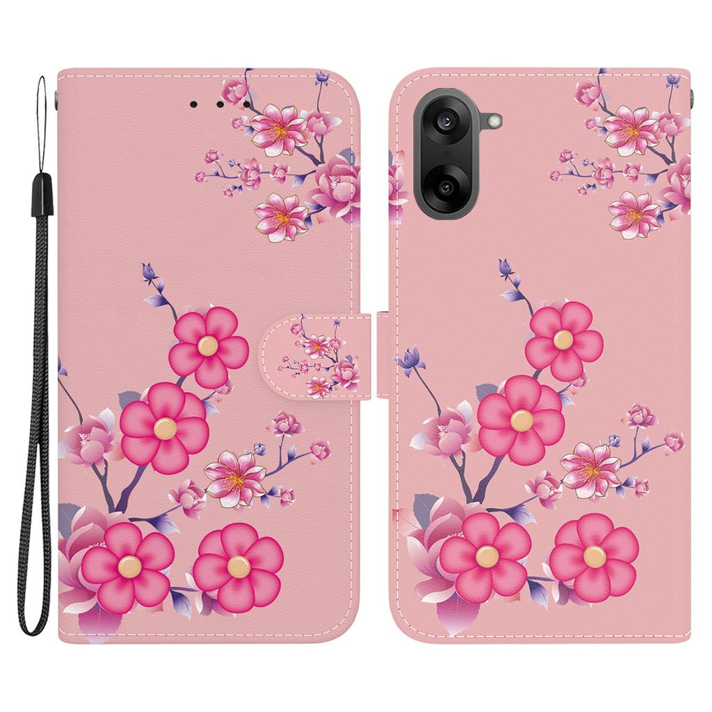 För OnePlus Nord CE5 5G Plånboksfodral Anti-Fall Mönstertryck Läder Flipskydd med Rem