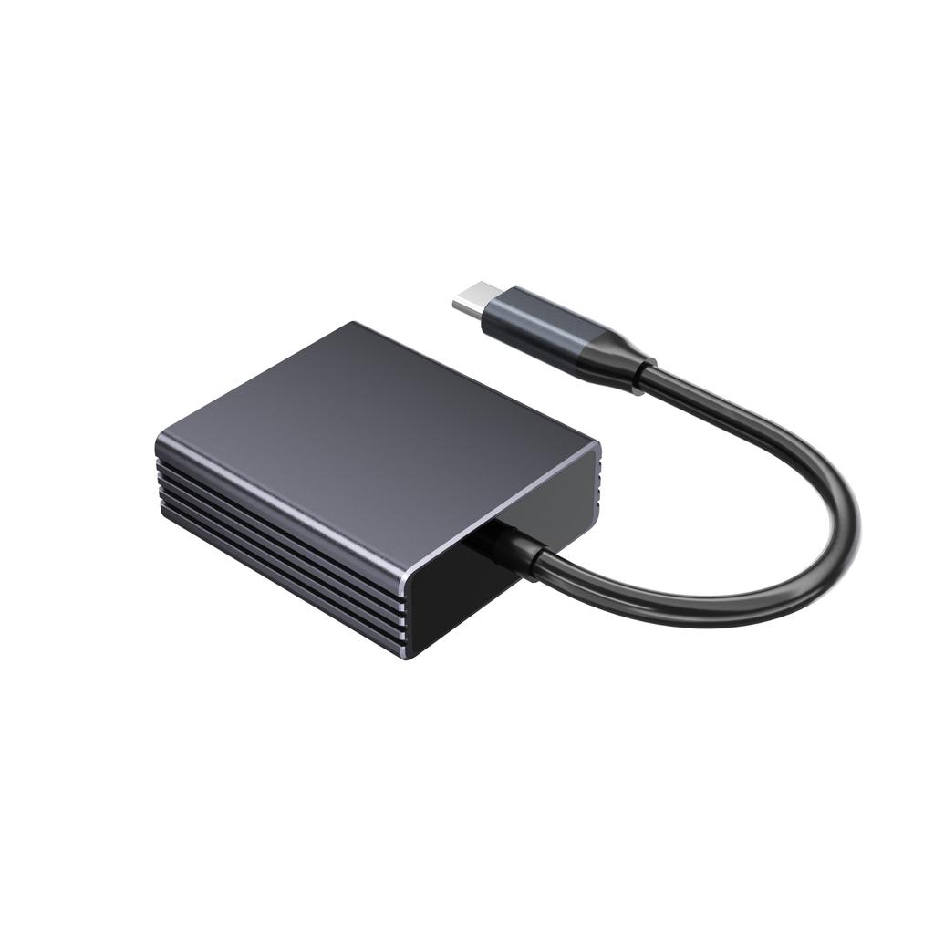 USB-C 3.0 2-in-1 ABS Card Reader, 5Gbps SD 4.0/TF Micro SD 4.0 USH II Reader Up To 312MB/s
