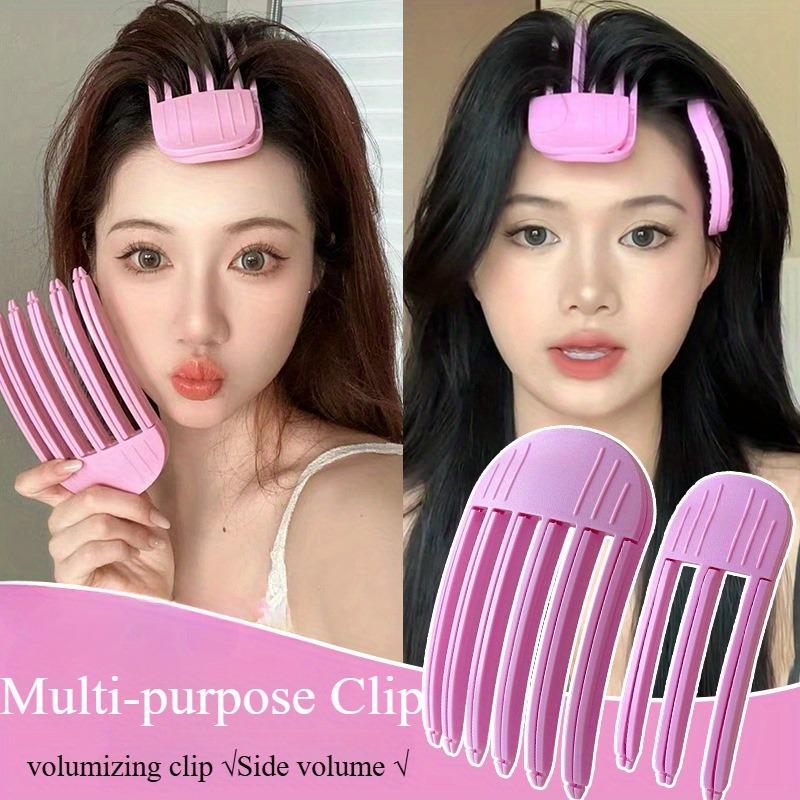 Volumizing Hair Root Clip Set, 6-Tooth + 3-Tooth, for Natural High Crown Hairstyling фиолетовый