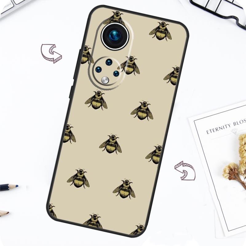 Golden Honeycomb Honey Bee Case For Honor Magic 5 6 7 Lite Honor 200 Pro X8b X9a X8a X8 X9 X9c X9b 50 70 90 Lite Cover