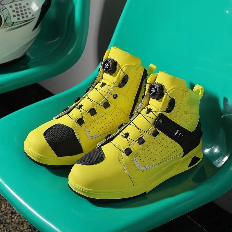 2026 New Four Seasons Motorcycle Riding Shoes Breathable and Anti Drop Knight Motorcycle Boots Road Racing Boots