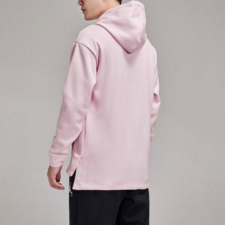 Nike Logo Drawstring Hoodie Men Tops Pink AJ9264-663