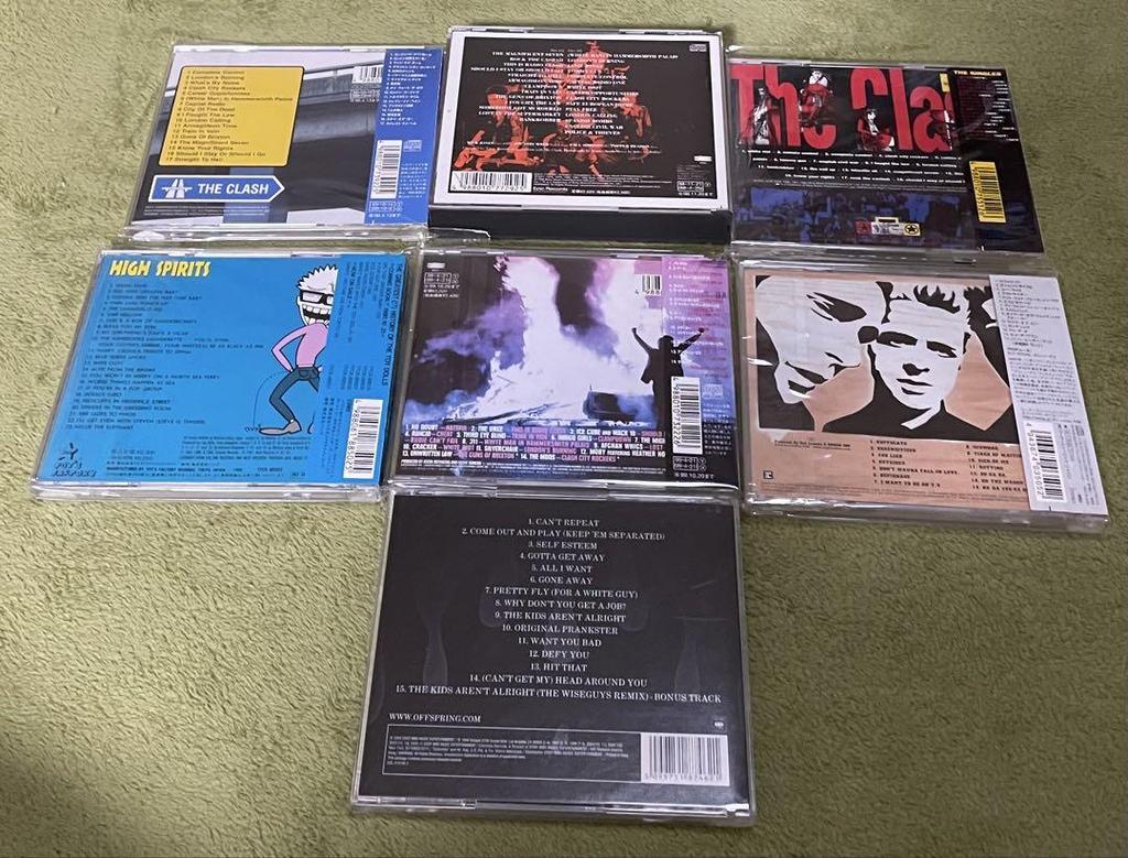 [USED] CD Punk Album 7-piece Set: THE CLASH, Green Day, and More