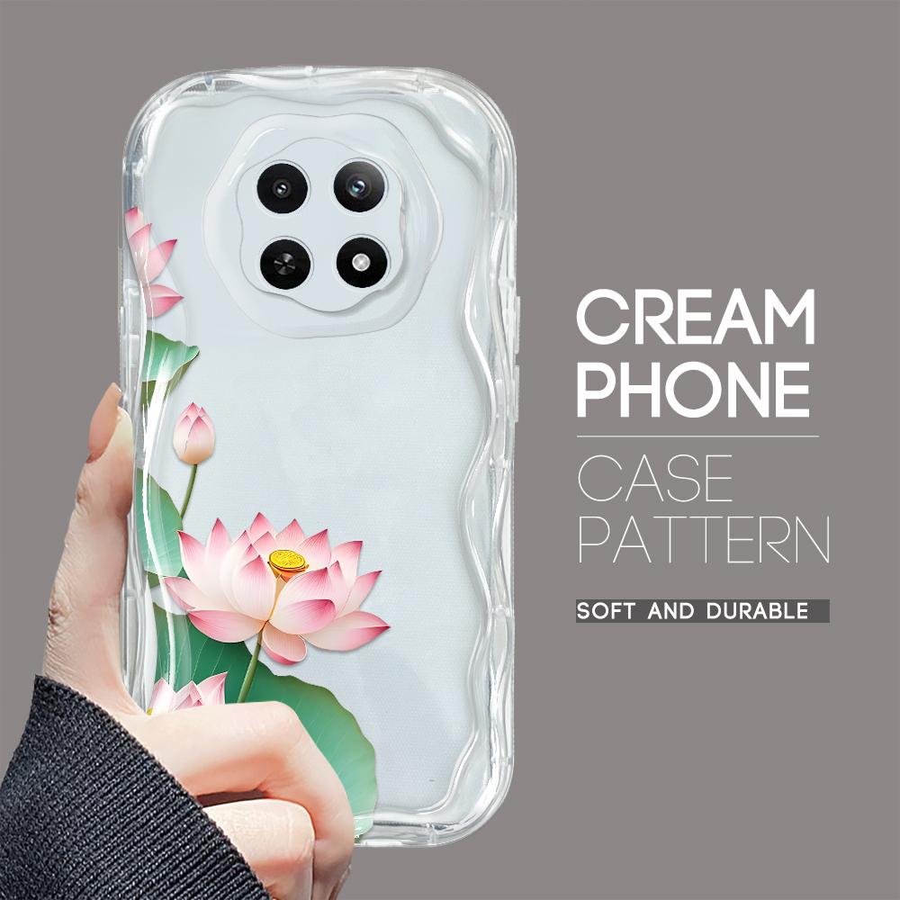 Cartoon-Muster Creme Textur Gehäuse Wellenförmige Kante Weiche Silikonabdeckung Telefonhülle für OPPO Reno Realme OnePlus Vivo