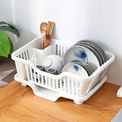 Scolapiatti in Plastica Quadrato Cesto Portaoggetti Scaffale Porta Utensili Scolapiatti Casa