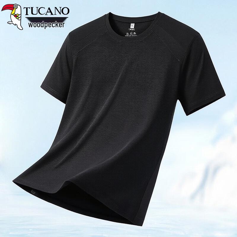 TUCANO Men s Ice-Feel Quick-Dry Round Neck Short Sleeve T-Shirt 4XL