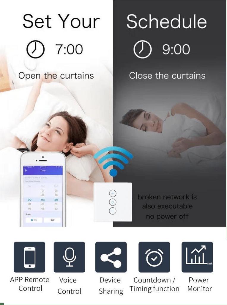 Graffiti Smart Touch Dimmer Switch with WiFi & App Control for EU/US