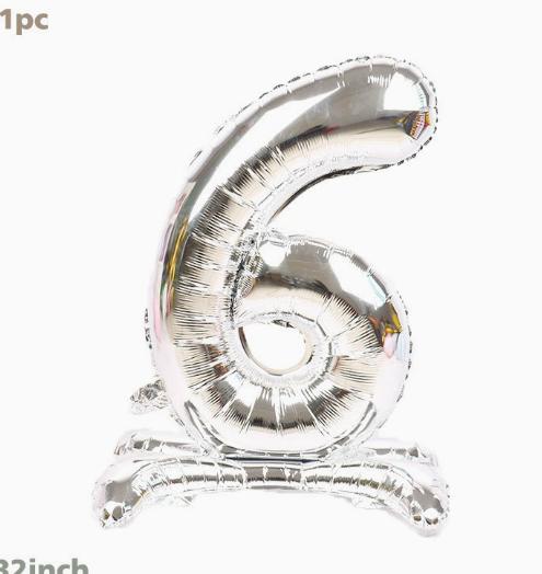 32 Inch Standing Number Balloon Foil Balloon Inflatable Party Decoration Balloon for Birthday Anniversary Event Celebration