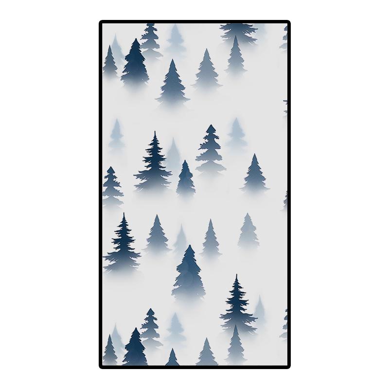 Klassische Landschaft im chinesischen Stil Buntglasfolie Verdunkelnd Selbstklebende Glasaufkleber Statisch haftende Sichtschutz-Fensterfolien