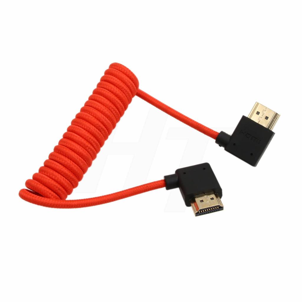 HangTon HDMI 2.1 HDMI 4K 120fps 8K 60fps Cable for ATOMOS Ninja V Sony A7siii Canon C300 C500 Ronin RS2 Monitor Camera Right Left Angle Type A Braided