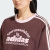 Adidas Originals Retro Graphics Sweatshirt Women Tops Gray Brown IR6098