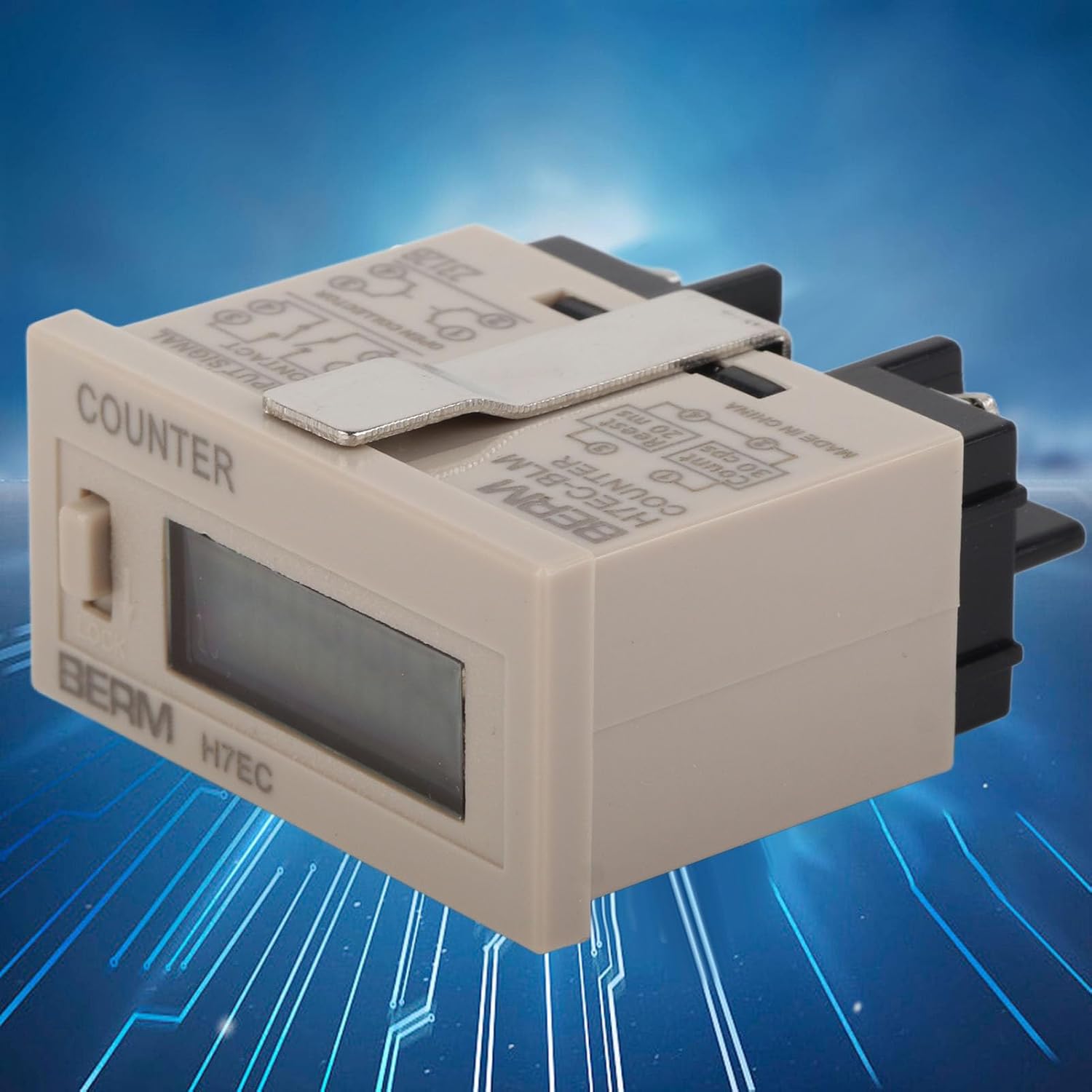 H7Ec BLM Digital Traffic Counter H7Ec BLM Digital Electrical Counter Totalizer Without Voltage Input with 6 Digit LCD Display