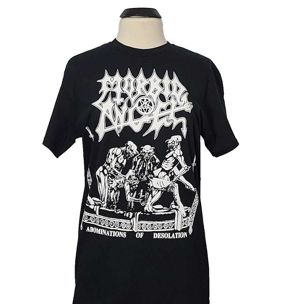 MORBID ANGEL Abominations Of Desolation M MEDIUM T-Shirt Black Mens Band Logo Unisex T-Shirt S