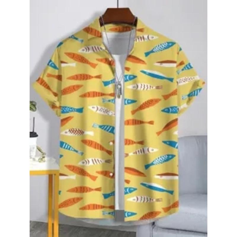 

Мужская американская рубашка Повседневная мода Повседневная Отпуск Праздник Лето Весна 3XL