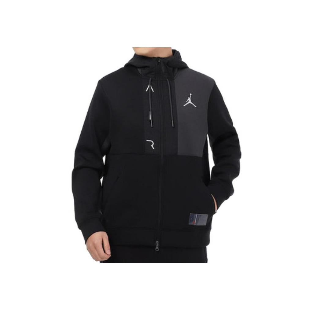 Jordan Giacca Felpa con Cappuccio in Maglia con Zip Intera Uomo Top Nero CV2329-010