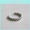 Elegant S925 Sterling Silver Twisted Braided Vintage Ring For Women Adjustable Design