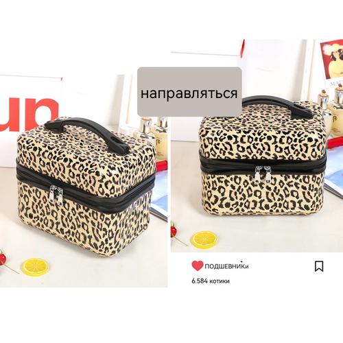 Large Capacity Portable Makeup Bag, Multifunctional Organizer Toiletry Travel Bag Handheld Cosmetic Case