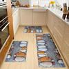 Wood Grain Pebbles Pattern Soft Kitchen Rug Anti-Fatigue Kitchen Rug Waterproof Non-Slip Rugs Set Runner Rug Bedside Rug Absorbent Carpet For Kitchen