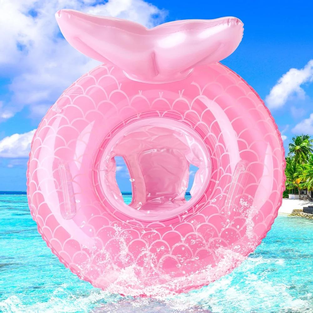 1Pcs Mermaid Swim Ring Inflatable Pool Float Swim Tube Swimming Seat Ring Summer Water Play Bathtub Pool Float