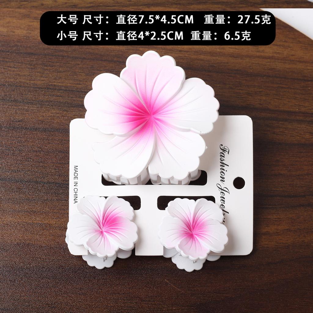 2025 New Egg Flower Grab Clip Retro Color Flower Hair Claw Clip Lady Side Grab Half Grab Back Head Shark