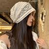 Breathable Beanies Hat Y2k Flower Cap Cute Embroidered Lace Hat  Apparel Accessories