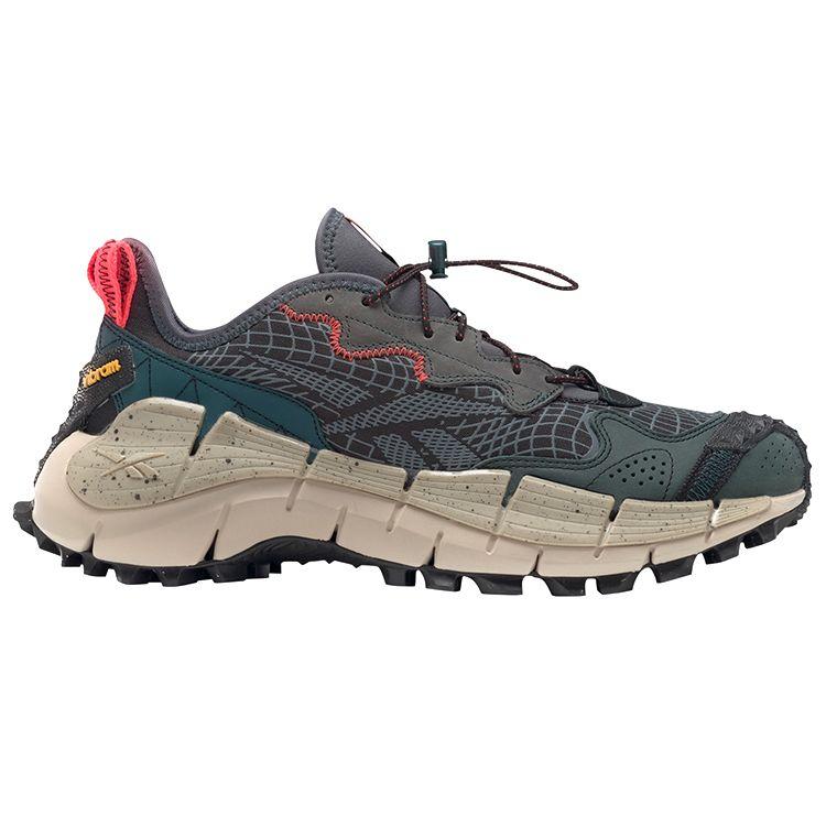 Reebok Zig Kinetica 2 Edge Black Midnight Pine Unisex Sneakers Green Core-Black Modern-Beige H00115