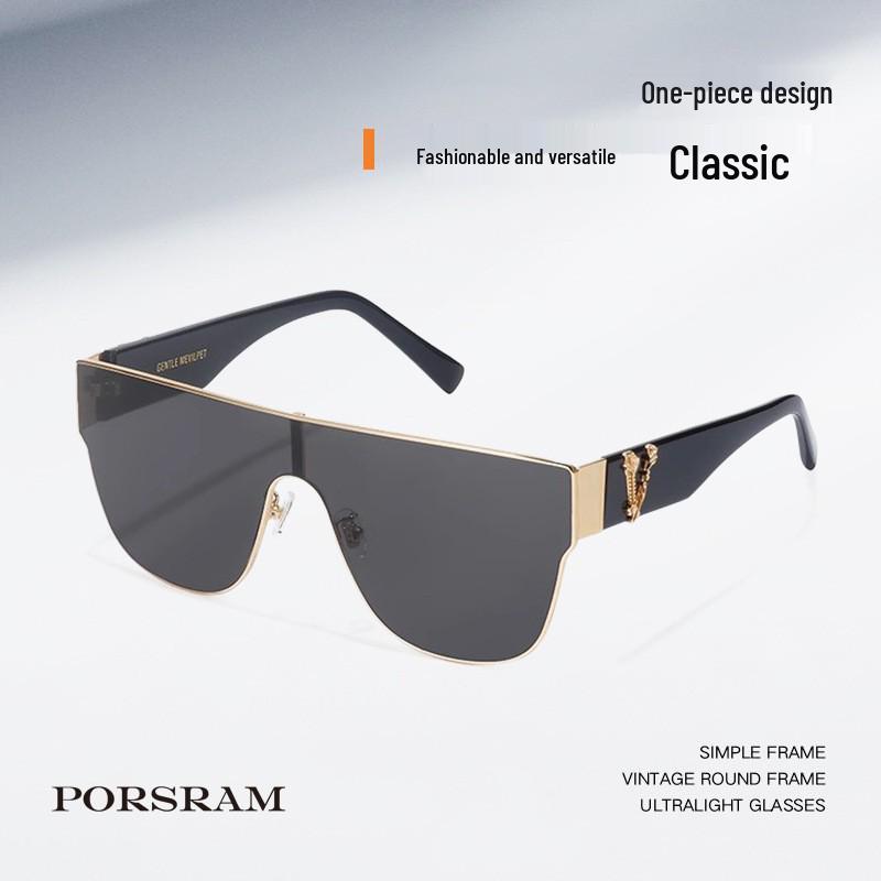 Ochelari de soare unisex de marcă de lux 2024: Elegant, Ramă Mare, Lentilă cu Nuanță Rece pentru Protecție Solară Ultimă