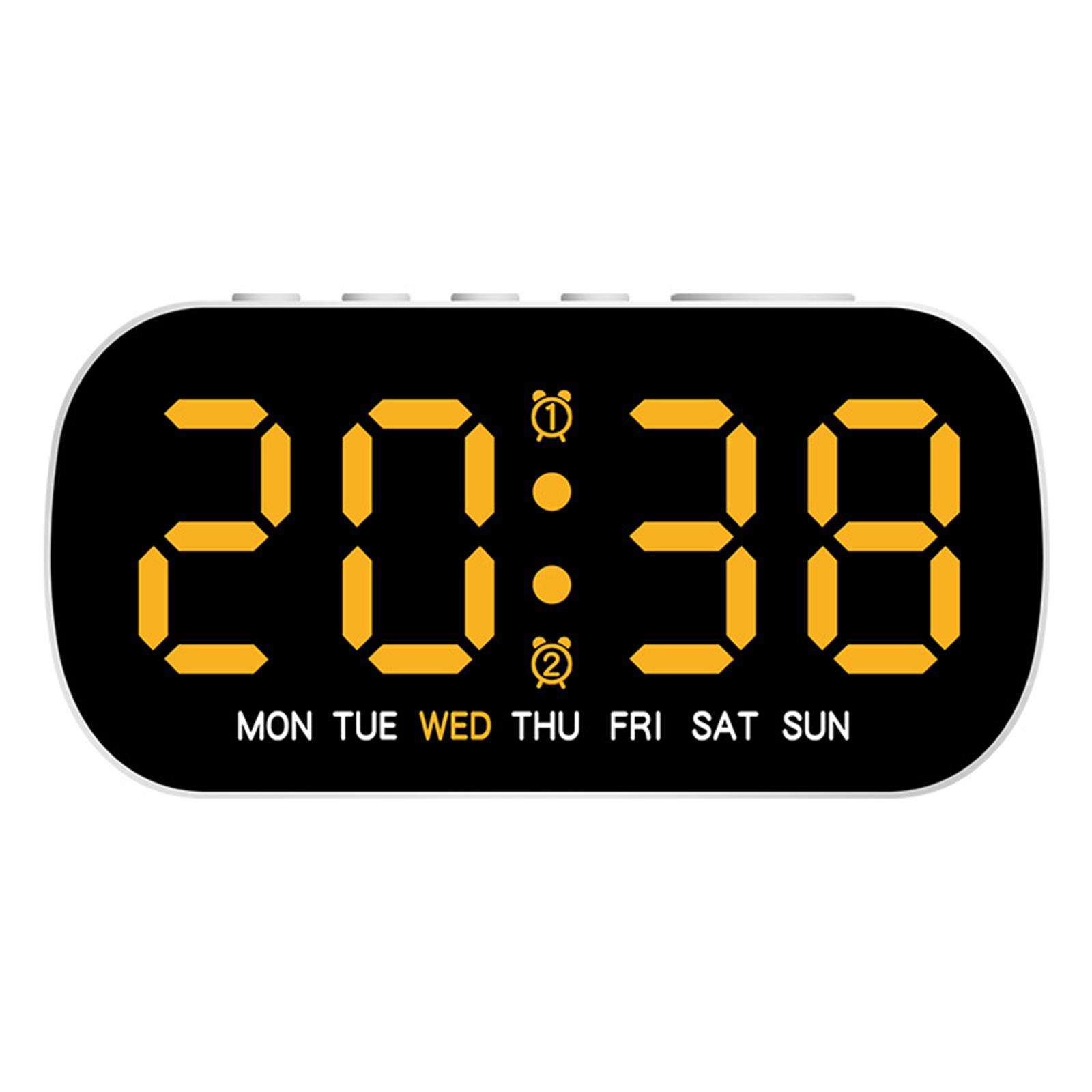 

Alarm Digital LED Alarm Clocks Temperature Date Clocks Display Table Clock жёлтый