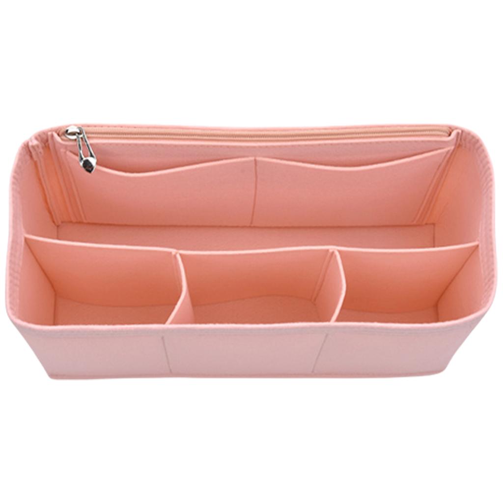 Felt Handbag Organizers Insert Multiple Pocket Purse Liner Organiser for Shoulder Bag Inner Pocket Pouches with Zippered