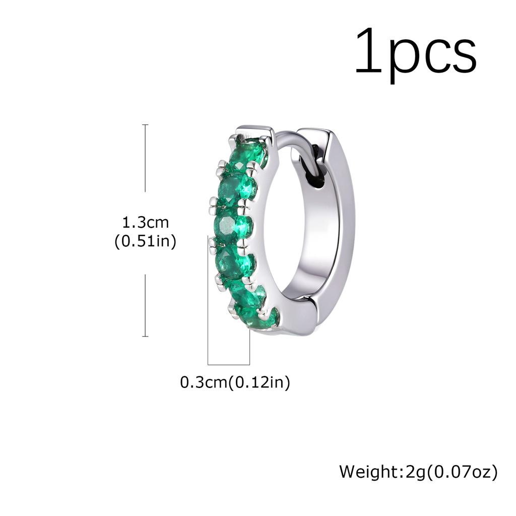 CZ Huggie Hoop Earrings for Women, Tiny Cartilage Hoops Sparkling Cubic Zirconic Simple Stacking Earrings for Multiple Piercings