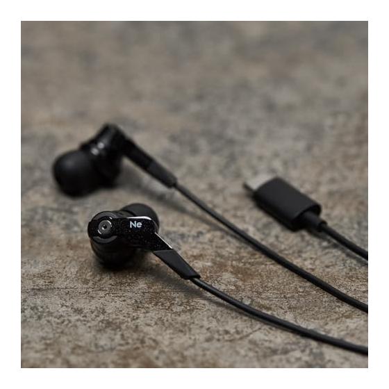 Radius Radius HP-NHR11C High-resolution Compatible USB-C Earphones: Ne New Ear Deep Bass Model VOLT Series Standard Model High-MFD Structure Driver