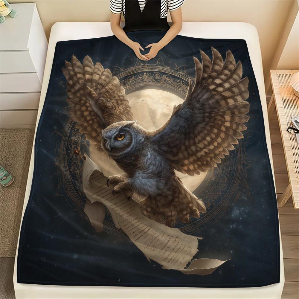 1Pc Cartoon Print Flannel Blanket, High Quality Comfortable for All Seasons, Home Decor, Warmth and Comfort, Perfect for Christmas Birthday Gift