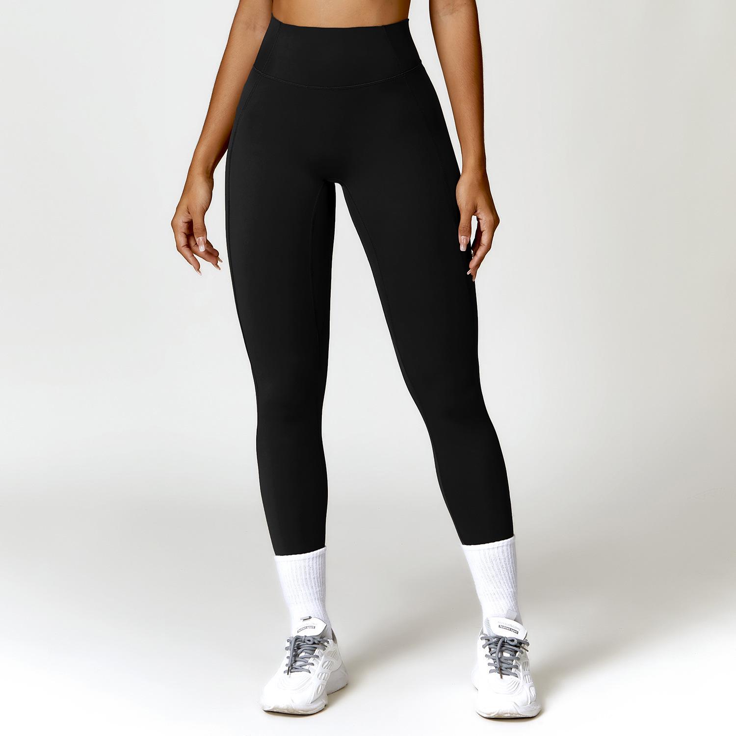 

High-Waisted Quick-Dry Yoga Pants with Tummy Control and Butt Lifting - Long, Bare Feel Running Fitness Wear 8503 Small