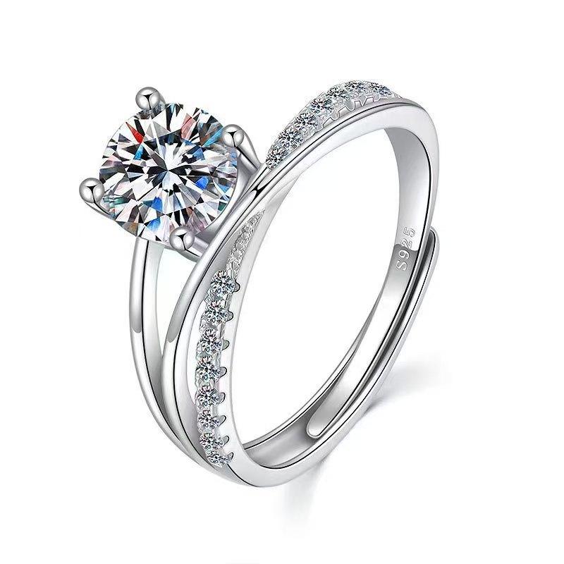 2026 New Arrivals New Women Engagement Ring Adjustable Non-fading Promise Wedding Band Hypoallergenic for Daily Wear